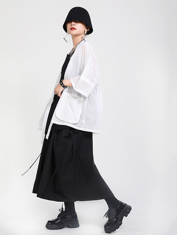Original Thin Irregularity Solid Outwear