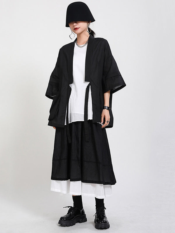 Original Thin Irregularity Solid Outwear