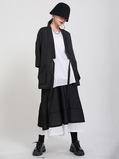 Original Thin Irregularity Solid Outwear