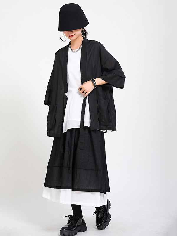 Original Thin Irregularity Solid Outwear