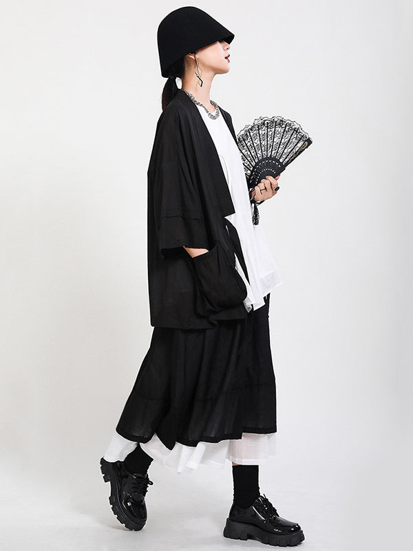 Original Thin Irregularity Solid Outwear