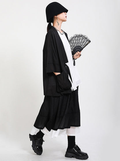 Original Thin Irregularity Solid Outwear