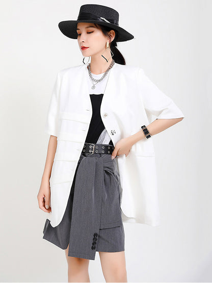 Original Irregularity Short Sleeve Jackets