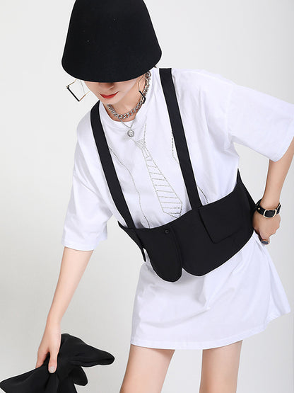 Two Pieces Printed Irregular Dress