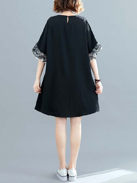 Original Chiffon Flared Sleeve Dress