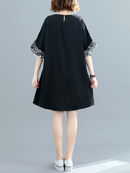 Original Chiffon Flared Sleeve Dress