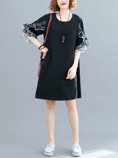Original Chiffon Flared Sleeve Dress