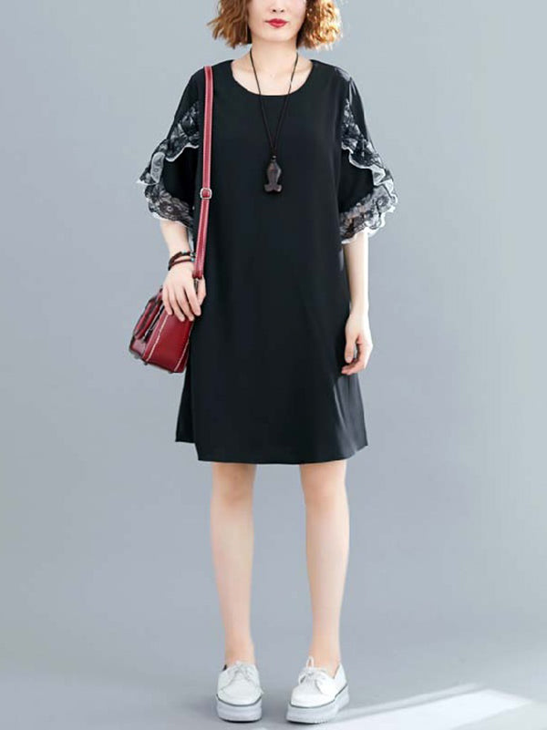 Original Chiffon Flared Sleeve Dress