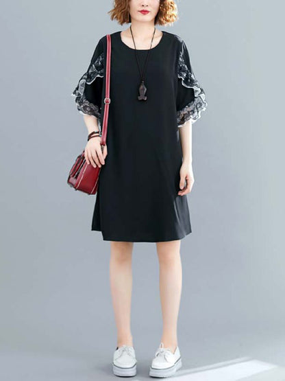Original Chiffon Flared Sleeve Dress