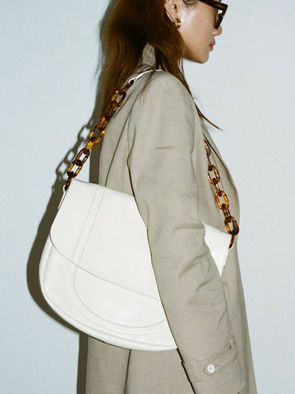 Artistic Retro Chain Solid Shoulder Bag
