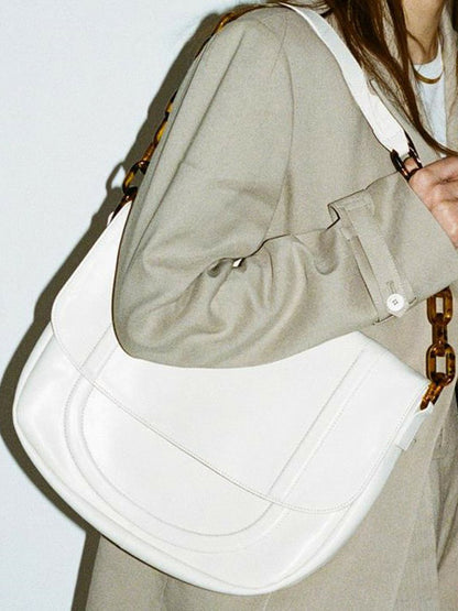 Artistic Retro Chain Solid Shoulder Bag