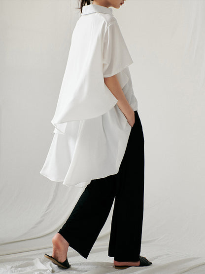 Original Lapel Irregularity Blouses&Shirts Tops