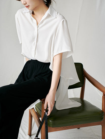 Original Lapel Irregularity Blouses&Shirts Tops