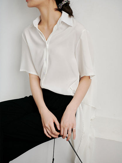 Original Lapel Irregularity Blouses&Shirts Tops
