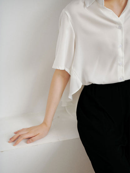Original Lapel Irregularity Blouses&Shirts Tops