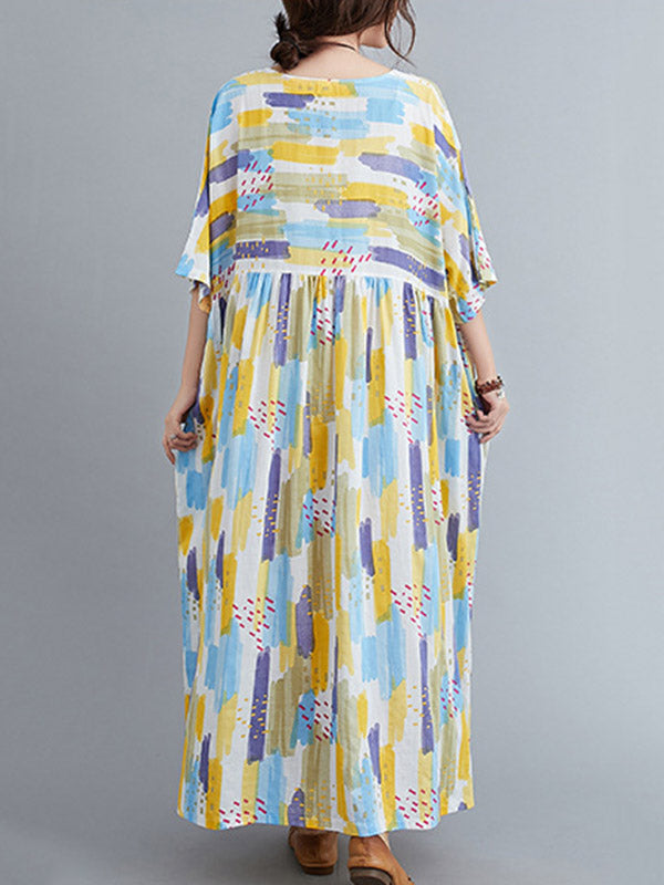 Original Print Round-Neck Dress