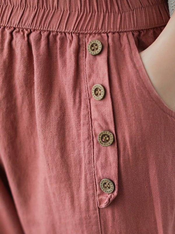 Casual Elasticity Waist Pants Bottoms