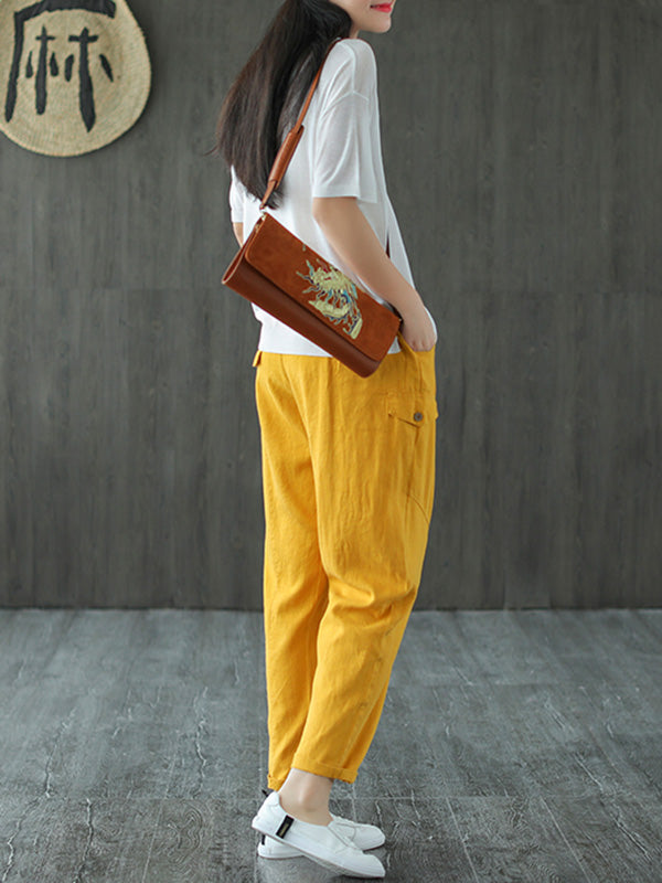 Casual Elasticity Waist Pants Bottoms