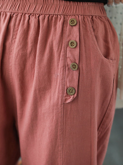 Casual Elasticity Waist Pants Bottoms