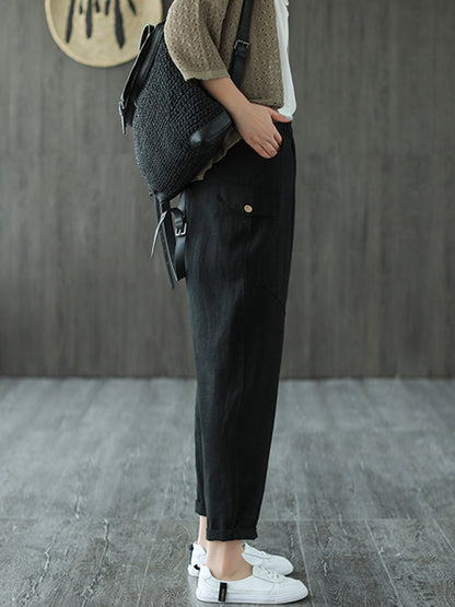 Casual Elasticity Waist Pants Bottoms