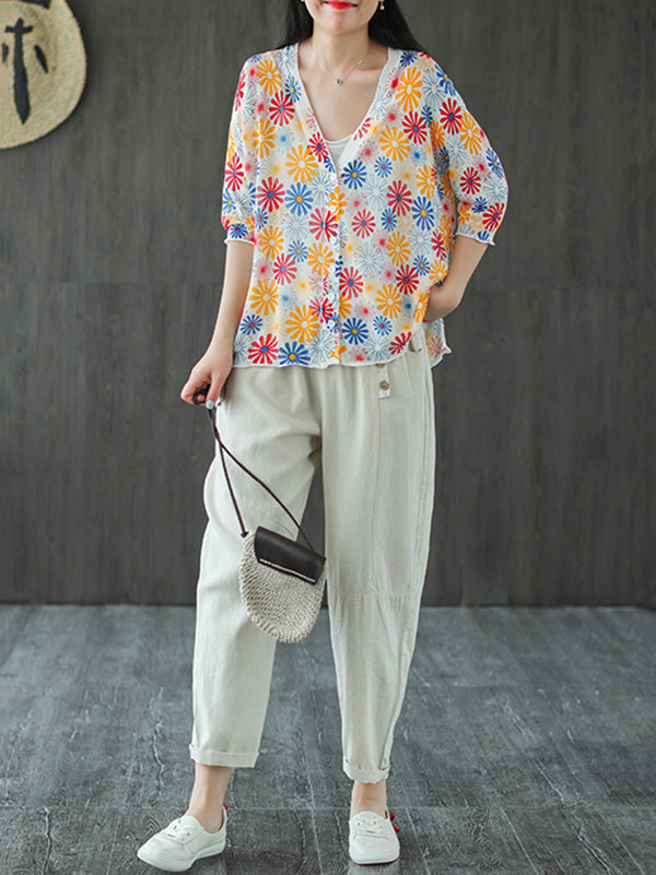 Casual Elasticity Waist Pants Bottoms