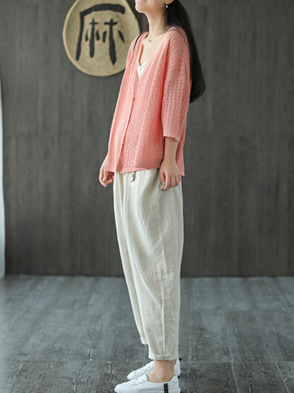 Casual Elasticity Waist Pants Bottoms