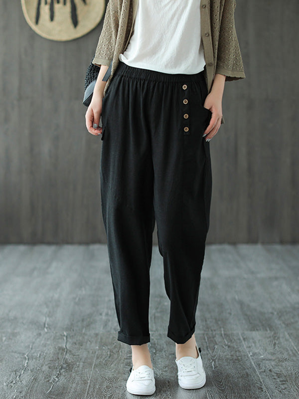 Casual Elasticity Waist Pants Bottoms