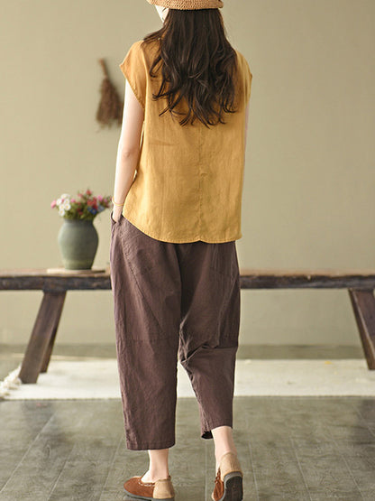 Original Solid Lapel Blouses&Shirts Tops