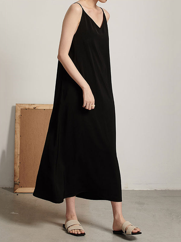 Original Solid Cropped Suspender Dress