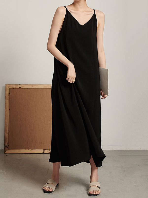 Original Solid Cropped Suspender Dress