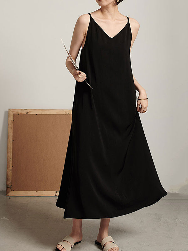 Original Solid Cropped Suspender Dress