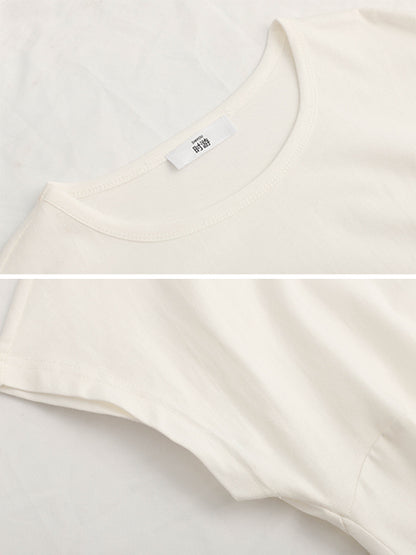 Original Solid Irregularity T-Shirts Tops