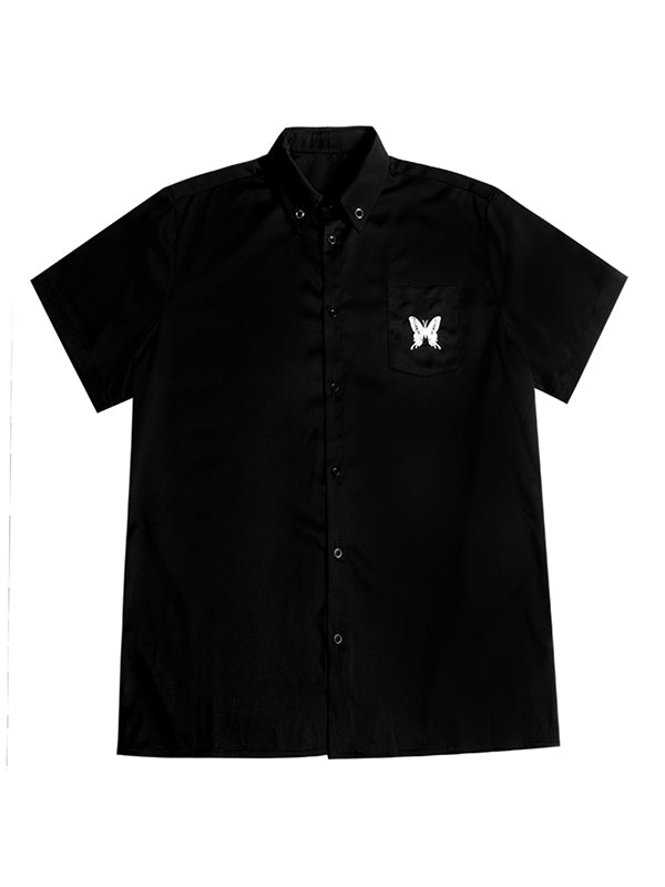 Original Butterfly Embroidery Shirt Blouse Tops