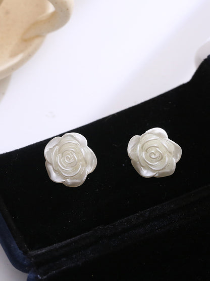 Fashion Floral Solid Shiny Earrings