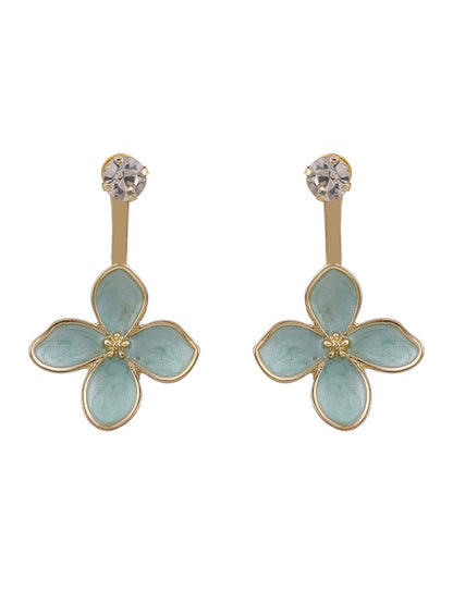 Fashion Floral Solid Shiny Earrings