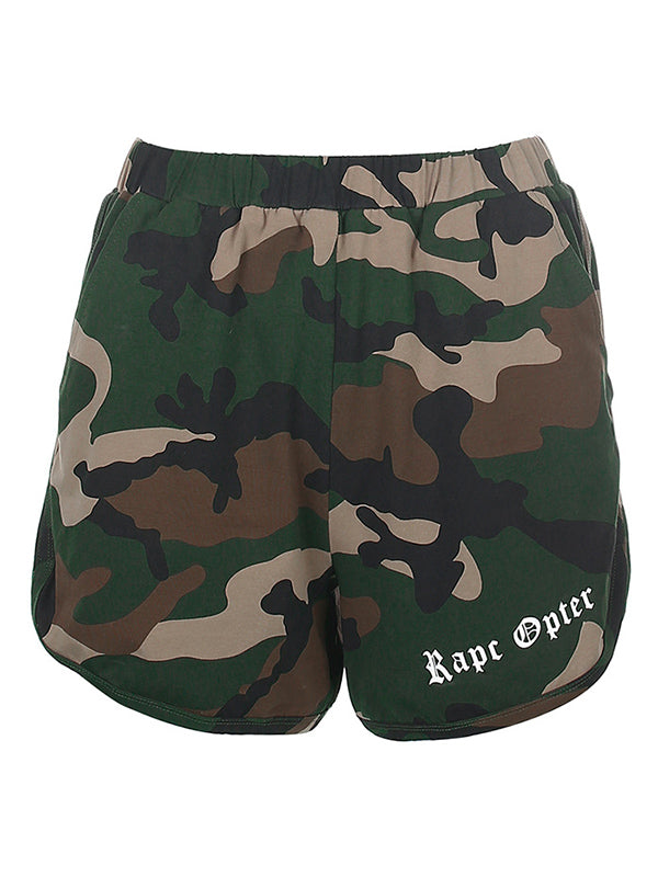 Camouflage Halterneck Tank&Shorts Suits