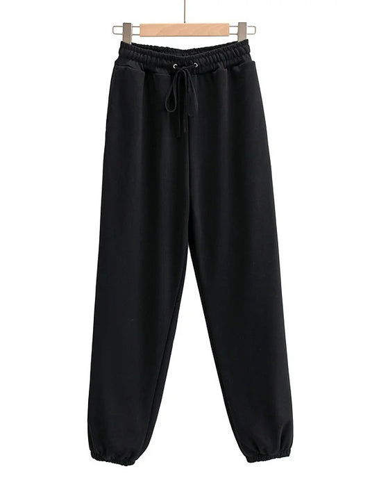 Casual Solid Color Loose Harem Pants