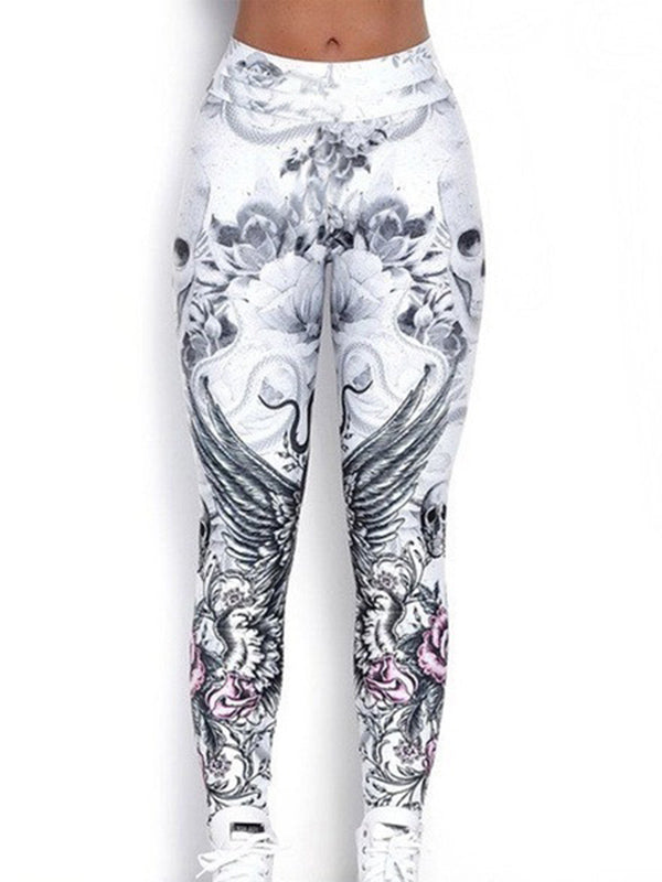 Printed Wrap High-Waisted Sports Leggings