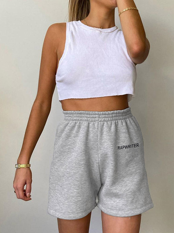 Casual Loose Solid Color Shorts