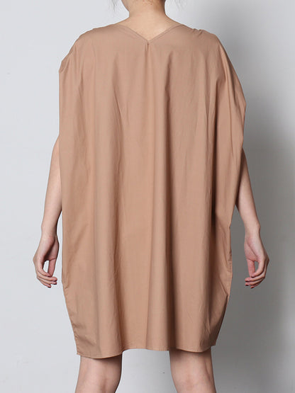 Original Solid Elasticity Waist Dress