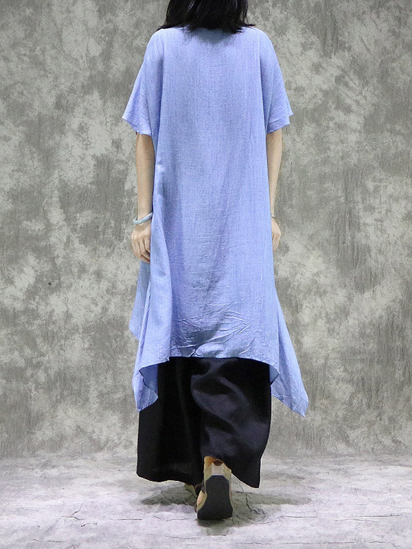 Original Solid Irregularity Pleats Dress