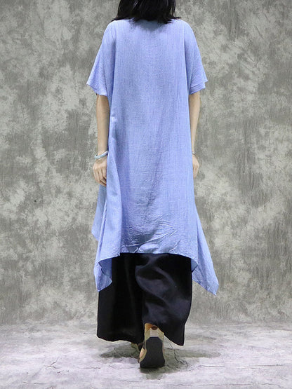 Original Solid Irregularity Pleats Dress