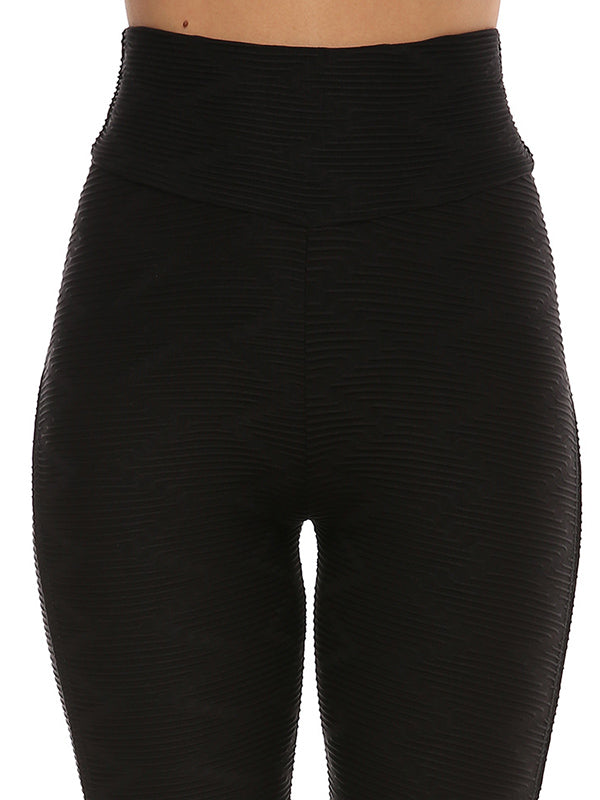 Sexy Jacquard Wrap High-Waisted Sports Leggings