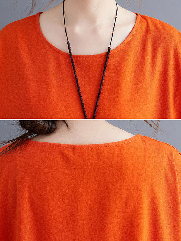 Original Printed Round-Neck Dress