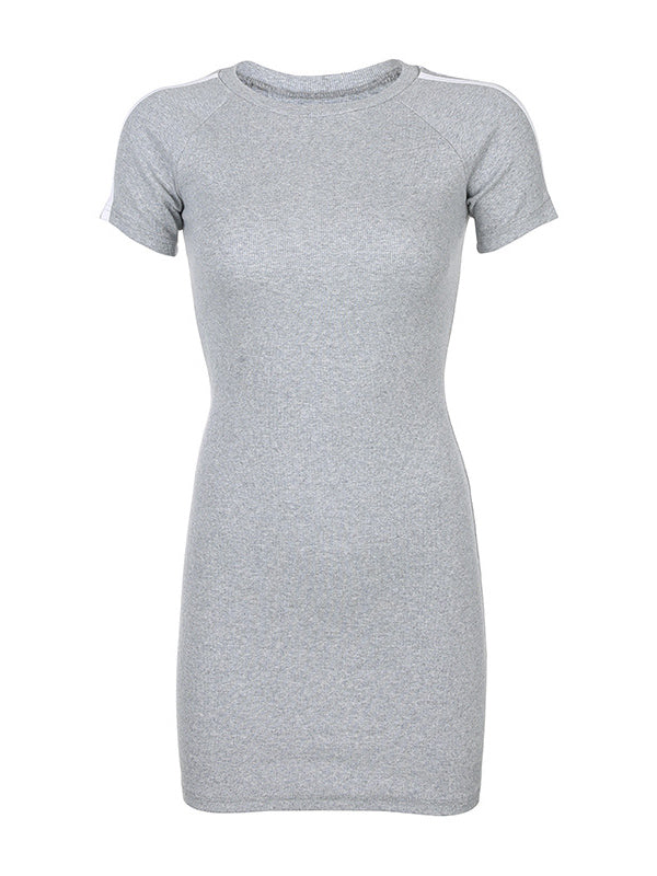 Sexy Wrap Solid Color Mini Dresses