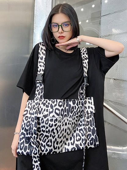 Original False Two Split-Joint Leopard Dress