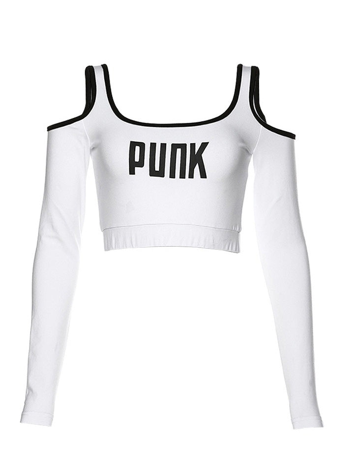 Long Sleeves Printed U-Neck Tees