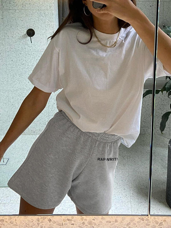 Casual Loose Solid Color Shorts