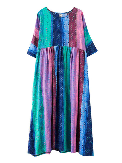 Original Printed Round-Neck Dress
