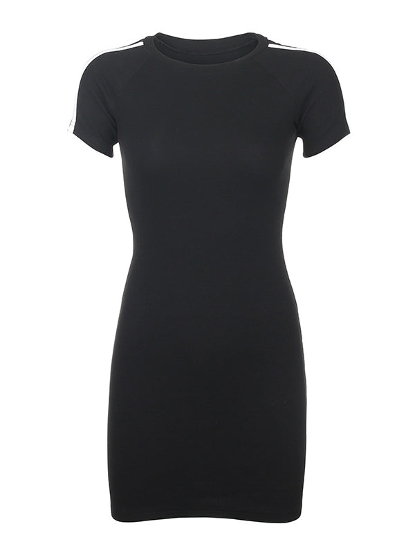 Sexy Wrap Solid Color Mini Dresses